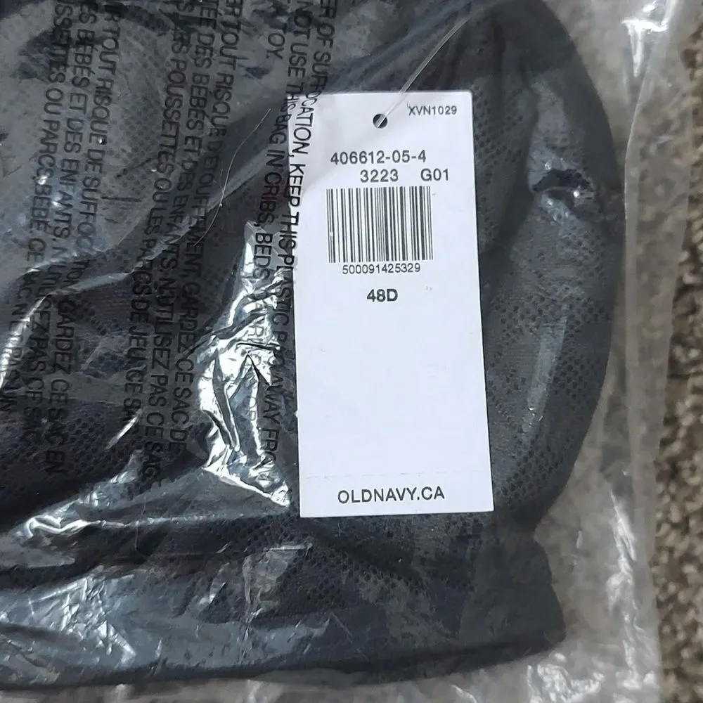 New With Tags Old Navy Size 48D Black‎ Mesh Underwire Balconette Bra - Picture 6 of 8